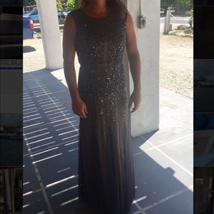 Adrianna Papell Beaded Chiffon Gown - Size 12